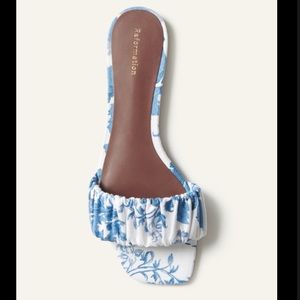 Reformation Marcella Ruched Flat Slide